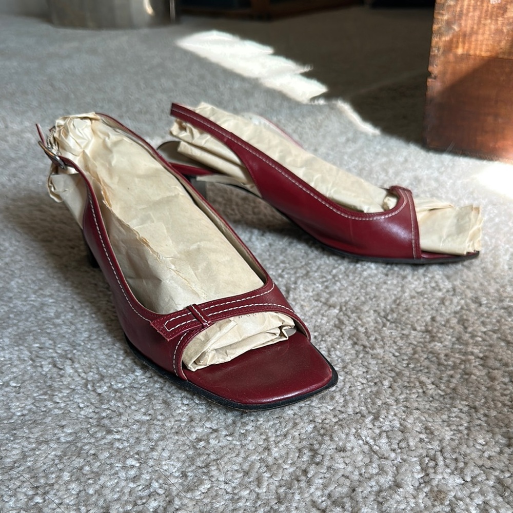 Coach Deep Red Sandal size 8B